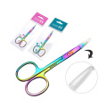 Wholesale Stainless Steel Color Titanium Coated Small Scissors Makeup Eyebrow Scissors